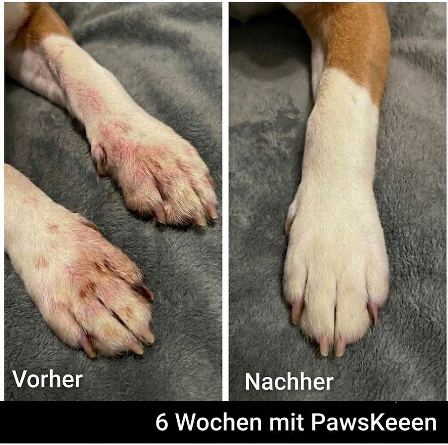 Verschaffen Sie Ihrem Hund echte, dauerhafte Linderung bei Juckreiz, Hautentzündungen und empfindlicher Haut.