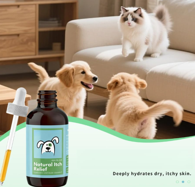 Natural Itch Relief Drops for Dogs.