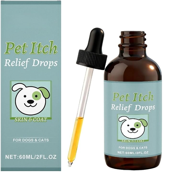 Natural Itch Relief Drops for Dogs.