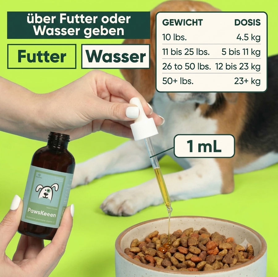 Verschaffen Sie Ihrem Hund echte, dauerhafte Linderung bei Juckreiz, Hautentzündungen und empfindlicher Haut.