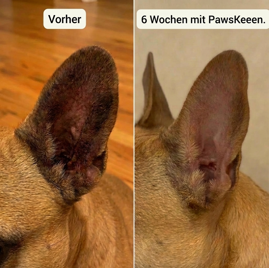 Verschaffen Sie Ihrem Hund echte, dauerhafte Linderung bei Juckreiz, Hautentzündungen und empfindlicher Haut.